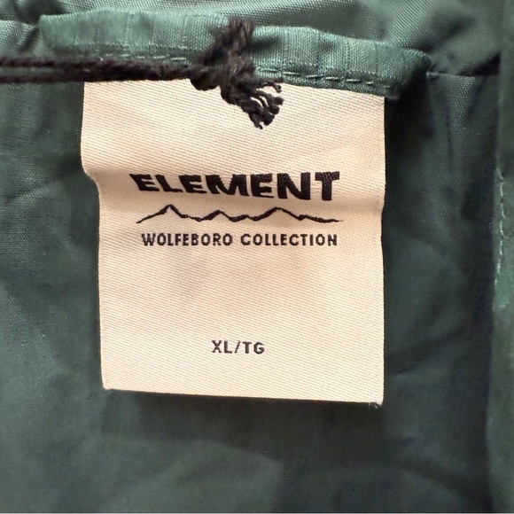 Element Jacket Size XL Green Hooded Zip Up Windbreaker Mens Fall Pockets - Picture 4 of 6